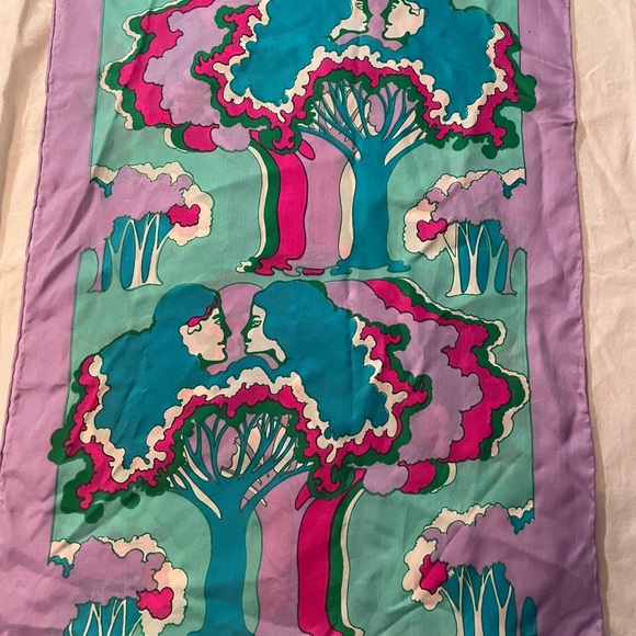 Vintage Chereskin Silk Print Scarf - Picture 4 of 9